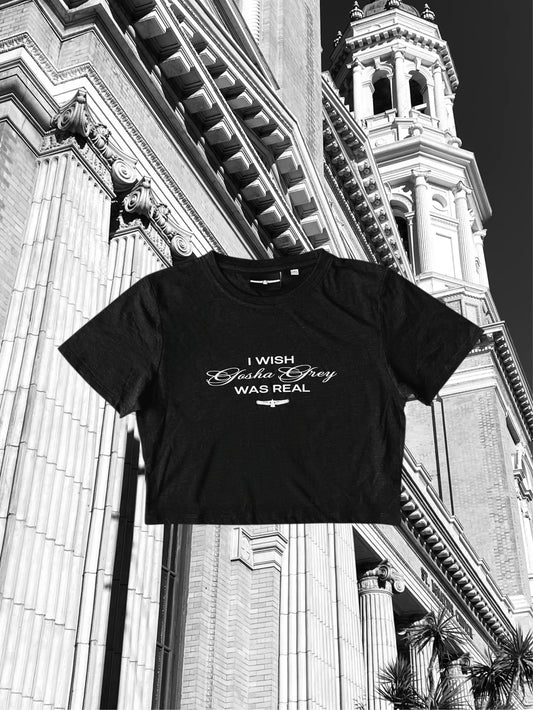 “Gosha Grey” Baby Tee      .