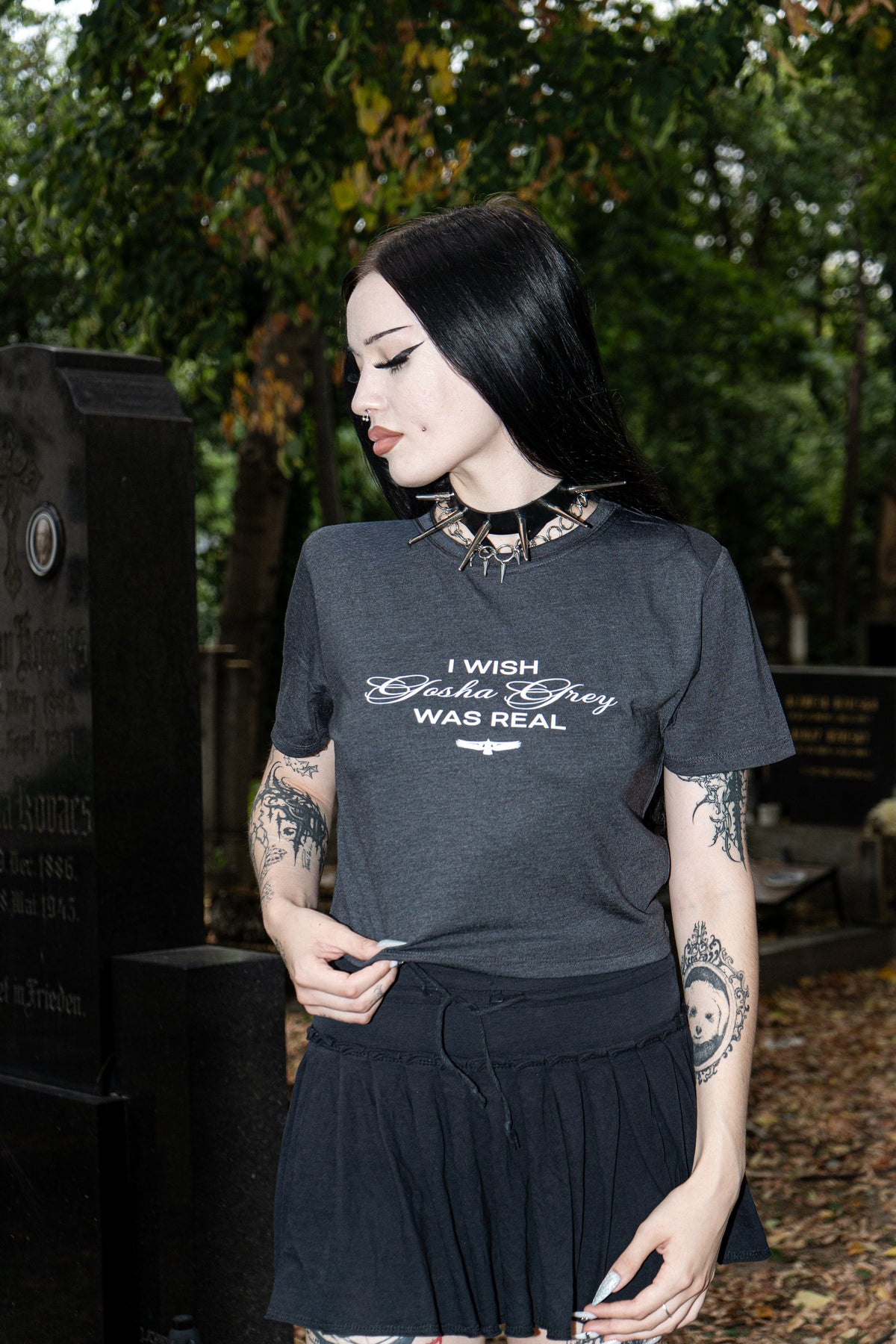 “Gosha Grey” Baby Tee      .